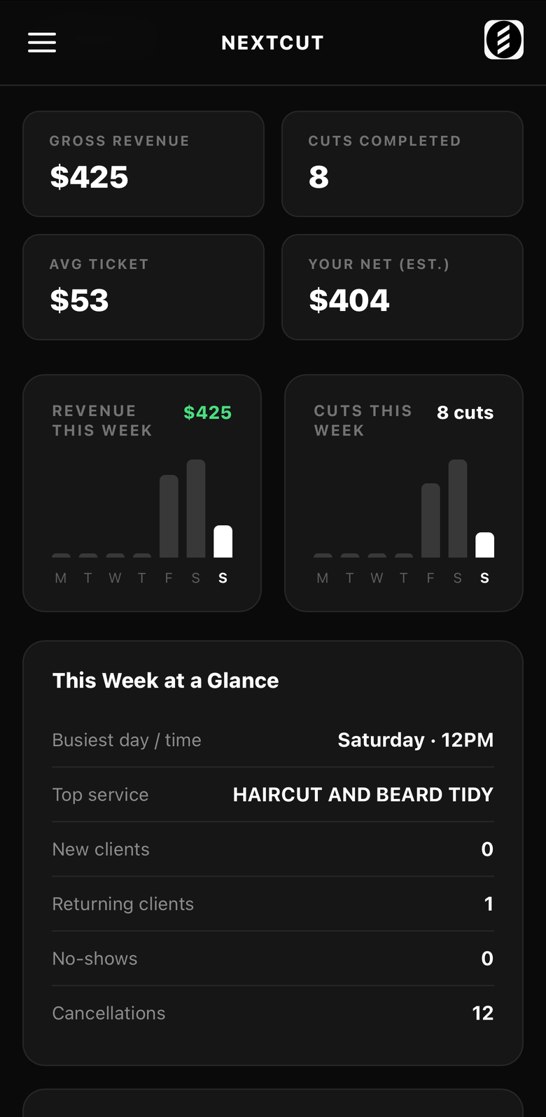 Stats and reports in NEXTCUT